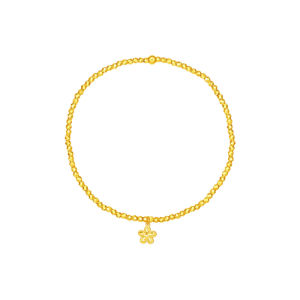 Womens Gold Bracelet Pure Gold Good Fortune Charms