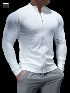 Mens Fitness Sports Jacket Outerwear Quick Dry Long Sleeve Tight Body Cycling Suit Running Training Autumn Season Bullying Muscle
