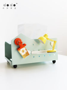 Dodo Vintage Style Tissue Box Creative Rectangular Iron Storage Organizer Multi-Functional Decorative Piece for Living Room