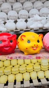 Heo Đất Chữ Lộc Heo Pi Trơn Size Nhỏ D18*R18*C15 Lợn Đất Ống Tiết Kiệm Đựng Tiền - Heo Đất PiPi