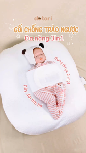 Gối chống trào ngược đa năng 3in1 DOTORI có dây đai ôm bé cố định giúp bé ngủ ngon tiêu hóa tốt hơn - Made in Korea