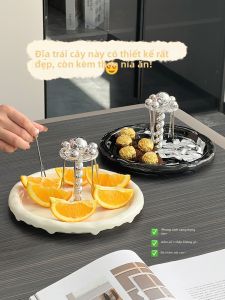 XIAOHUANGLU | New Ceramic Fruit Dish with Fork for Snacks
