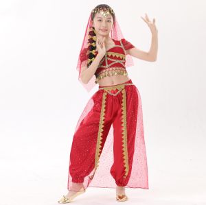 Ladies Indian Dance Performance Set Belly Dance Exotic Style Photography Dance Dresses Childrens Jasmine Princess Set