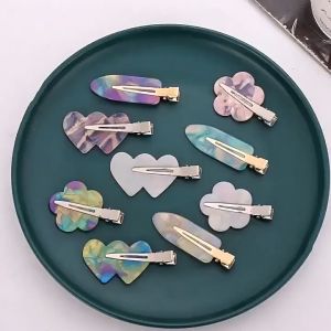 กิ๊บติดผม ลายดอกไม้ สีสันน่ารัก กิ๊บแต่งหน้า กิ๊บติดผมปากเป็ดหินอ่อนเกาหลี สุดคิ้วท์ สีเยอะ หมอน MIMOON