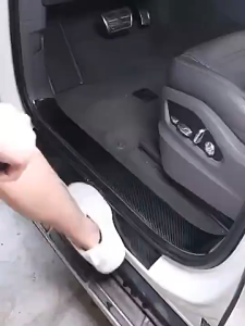 10cm*5m Stiker Carbon 5D Sticker Karbon Anti Gores Pelindung Sill Plate Pintu Pijakan Kaki Mobil Bumper Bagasi