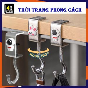 Móc Treo Balo Túi Xách Gắn Cạnh Bàn Có Thể Xoay Điều Chỉnh Dễ Dàng - Móc Treo Đồ Chịu Lực Chắc Chắn Nhỏ Gọn Tiện Lợi - Móc Gắn Treo Cạnh Bàn Không Cần Khoan Đục