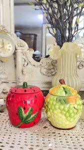 Hũ Đựng Thức Ăn Thủy Tinh Họa Tiết Trái Cây - Food Storage Container with Fruit Motif