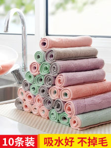 Dishwashing Cloth For Home Kitchen Special Thickened Absorbent Oil-Free Cleaning Coral Fleece Hand Towel Large Cleaning Cloth