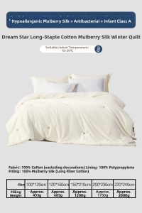 Mercury | Antibacterial Low Allergenic Silk Winter Quilt A Class