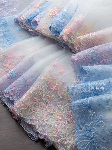 Colorful Embroidery Lace Ribbon for DIY Crafting and Clothing Decoration by MAMASA Dreamy Multicolor Fairy Knots