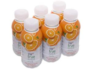 Thùng 24 chai nước uống sữa trái cây cam tự nhiên TH TRUE JUICE MILK 300ml
