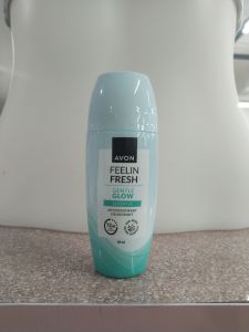 Avon Feeling Fresh Glow Gentle Deodorant Set: Tube Roll-On and Stick with 72-hour Protection.