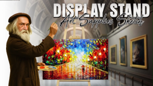 Risefully Wooden Frame Stand 1.5m Tall for Displaying Sketches Posters & Artwork