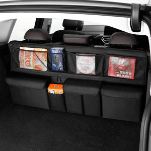 Car Trunk Storage Bag Foldable Organizer Car Seat Back Hanging Storage Bag Tidy Box Vehicle Accessories
