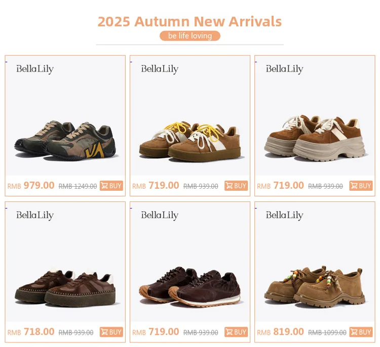 Bella Lily Cute Round Toe Leather Shoes Casual Single Shoes