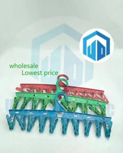 UNIDAS 6pcs/SET Plastic Hanger with 10 Clips per Hanger: Closet & Drying Area Organizer