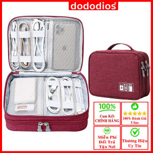 [Màu Xanh] Túi Đựng Phụ Kiện Điện Thoại 2 Ngăn túi đựng phụ kiện công nghệ - Cải Tiến Nhiều Ngăn Chống Nước Chống Sốc Chính Hãng dododios
