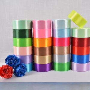 25Yards/Roll Silk Satin Ribbons Wedding Birthday Party Decorative Christmas Belt DIY Crafts 6mm 10mm 15mm 20mm 25mm 40mm 50mm