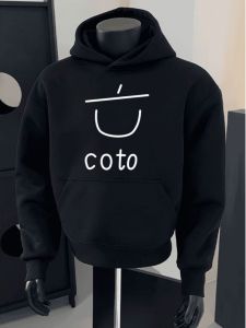 Mens Hoodie Sweatshirt Fleece Lined Thickened Overhead Winter Jacket Youth Casual Style Retro American Design Couples Wear