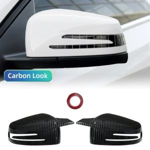 Sticking Rearview Side Mirror Covers Cap For Mercedes Benz W176 W246 W212 W204 C117 X156 X204 W221 C218 M Accessories