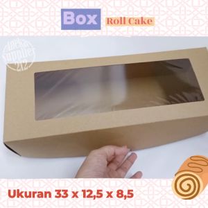 Box Roll Cake - Dus Bolu Gulung - Tebal - Murah - (isi 10 pcs)