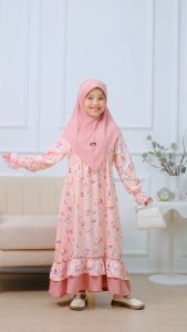 Alana Dress Anak Perempuan & Set Kerudung