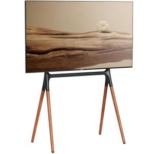 Brateck | Mobile Floor TV Stand Wooden Base 45-90 Inch