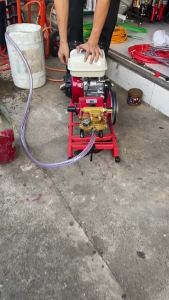 ปั้มพ่นยา 3สูบ ฉีดน้ำแรงดันสูง อัตโนมัติ ขนาด 3/4" (6หุล) แรงดันสูงสุด 40kg/cm2 ยี่ห้อ JX รุ่น JX-B22-A1