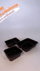 TPP (ยกลัง) ชุดกล่องข้าว 1000ml 3 ช่อง 200 ชุด PP/PET ฝาแยก