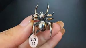 New Vintage Punk Spider Ring 316L Stainless Steel Gothic Biker Singular Animal Rings For Men Women Party Jewelry Gifts Wholesale