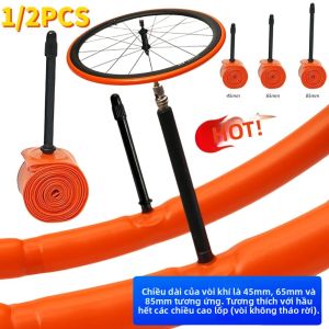 1/2 Chiếc Siêu Nhẹ 28G TPU Xe Đạp Ống Bên Trong 700X18/25/28 Đường Lốp Xe Đạp Với Van Pháp Siêu Nhẹ Ống Đi Xe Đạp