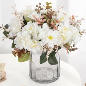 Artificial Flowers Wedding Silk Cherry Vase Home Decor Festival Living Room Table Accessories Diy Gift Festival Wreath Scrapbook