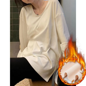 LUOFEN | New Lazy Chic Pure Cotton Long Sleeve T-Shirt for Ladies Fall