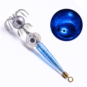 1 pc new bait light LED deep sea simulation squid hook salt water fishing fixture hook fishing gear led fishing light on