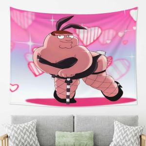 VIKAMA Parody Home Tapestry Peter Griffin Bunny Girl Whimsical Anime Theme Room Living Room Decor Home Decor
