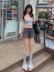 Quần Short Thể Thao Cạp Thấp Cho Nữ Mùa Hè Đa Năng Quần Dài Đến Giữa Bắp Chân Ôm Sát Cơ Thể Quần Bó Hở Mông