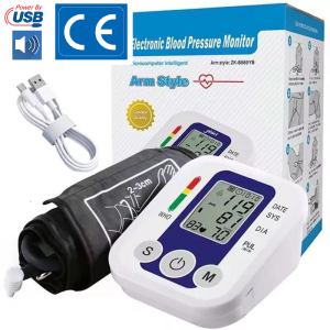 Digital Blood Pressure Meter Medical Voice Arm BP Sphygmomanometer Automatic Tonometer Tensiometer Pulse Heart Rate Health Meter