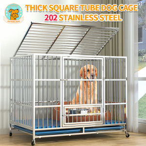Dogelsy Stainless Steel Dog Cage with Mat Sangkar Anjing Large Dog Cage 不锈钢狗笼 dog house