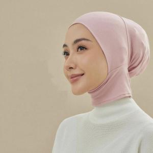 New Womens Small Hat Neck Scarf Elastic Band Pure Color Base Headwear Fashionable Polyester Fiber Hair Accessories