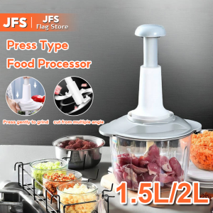 JFS Multi-functional Manual Food Processor Hand Chopper Meat Grinder Garlic Cutting Pepper Puree Cooking Machine