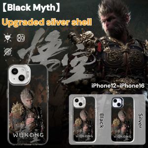 Colorful silver plating Goku phone case Myth Heavenly Fate protective case for Apple phone