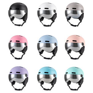 【New Arrival】 Ski Protective Cap Windproof Ski & Snowboard Helmet with Detachable Glasses ABS Shell and EPS Foam for Men Women & Youth