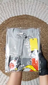 Kaos Anak Laki-Laki Lengan Panjang Motif Kartun Animasi ROBOT Warna Abu Bahan Adem Jahitan Rapih