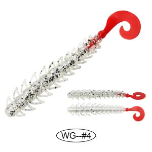 Spinpoler Soft Bugsy Fishing Lure Wriggler Type Plastic With Legs Worm Bait 11.5cm Double Color Swimbait Rubber Shad Bass Pesca