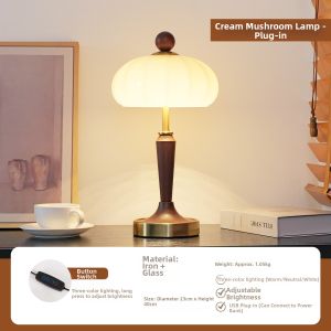 YOULIMEIJIA | Vintage American Style Mushroom Luxury Lamp