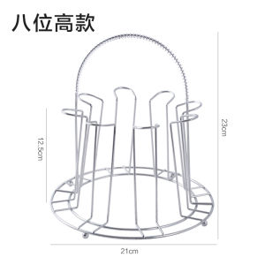 Creative Glass Cup Rack Drainage Storage Holder Wall Mounted Kitchen Bathroom Cup Holder Metal Material Home Organization