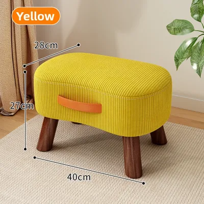 Modern Minimalist Home Use Low Stool Sofa Footrest Seat Change Shoes Soap Stool Soft Padded Small Chair Compact Footstool