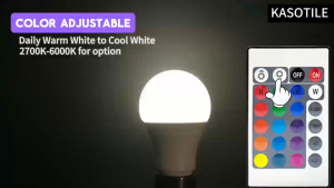 Keso โคมไฟเปลี่ยนสี Led 9/15 วัตต์ RGB E27 เปลี่ยนสีได้ 16 สี ประหยัดไฟ สําหรั ปาร์ตี้ เวที