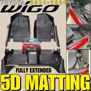 TOYOTA WIGO 2024 2025 2026 5D DEEP DISH MATTING FULLY EXTENDED WIGO G / E / J wigo matting wigo accessories
