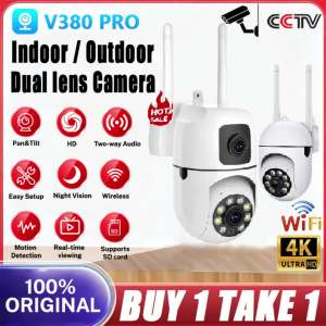BUY 1 TAKE 1 CCTV camera WIFI Connect 1080P HD Dual Lens Surveillance Two-way Audio Color Night Vision CCTV Security Camera
